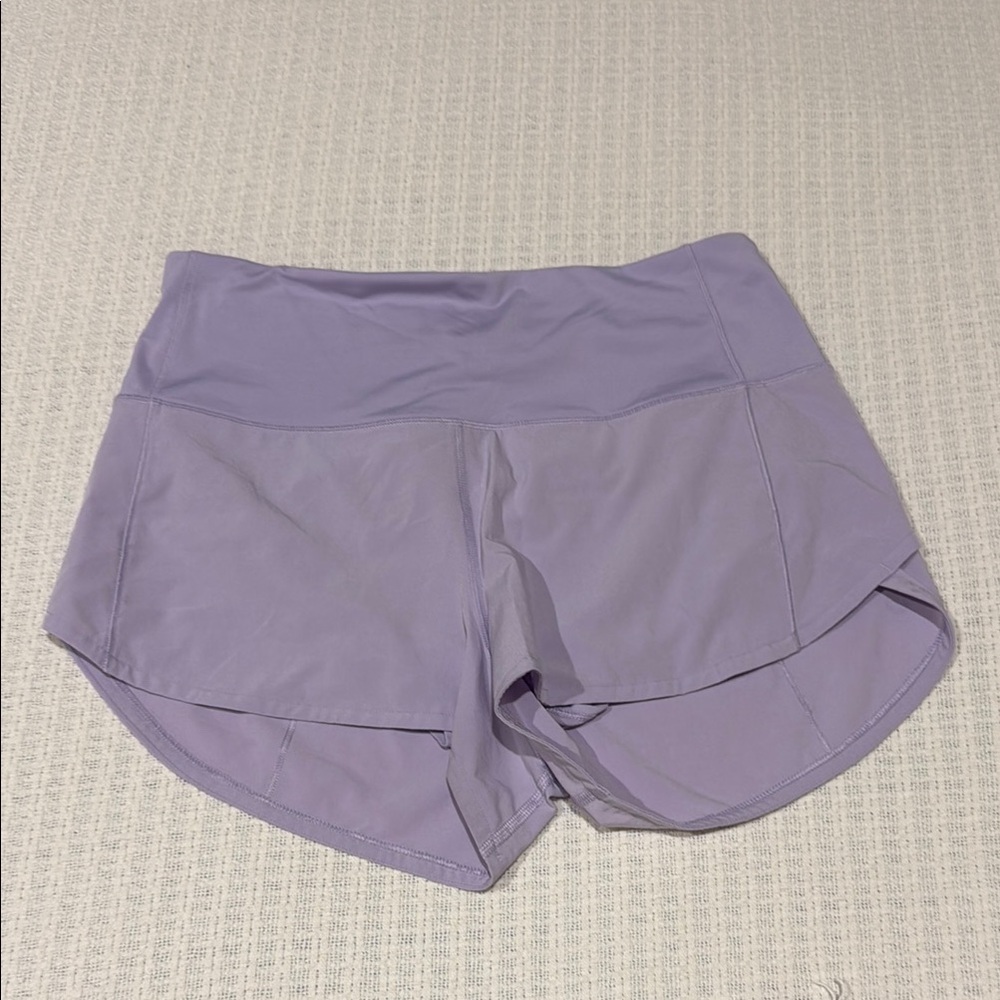 Lululemon Speed Up High-Rise Lined Short 2.5" Lilac Ether Size 6 Like New